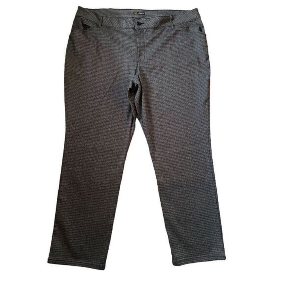 NY Collection Women's Gray Straight-Leg Jeans